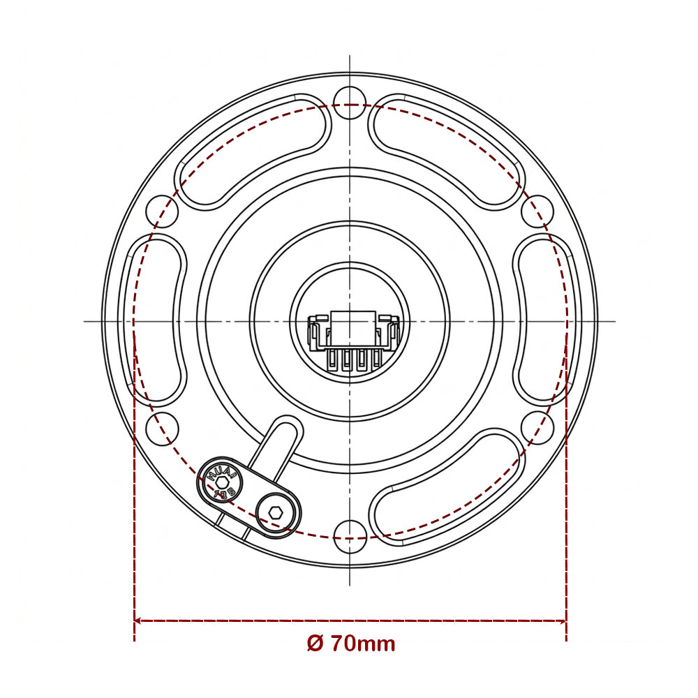 QR2 Base side with 70 mm Bolt Pattern