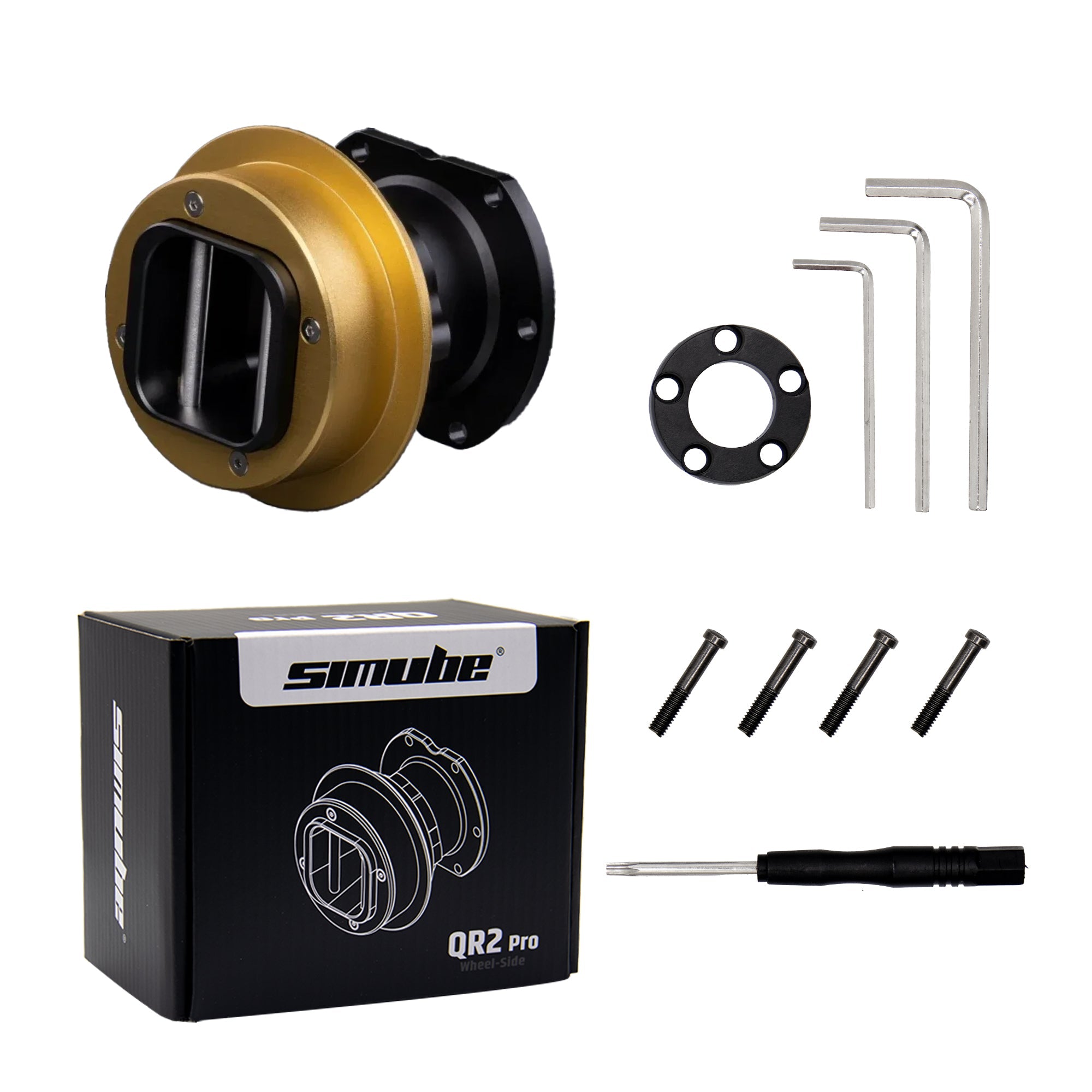 Simube QR2 Wheel-Side（非純正／互換品）元箱・付属品あり QR2 Quick Release for Fanatec | High Rigidity & Free Ship